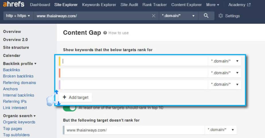 Content gap