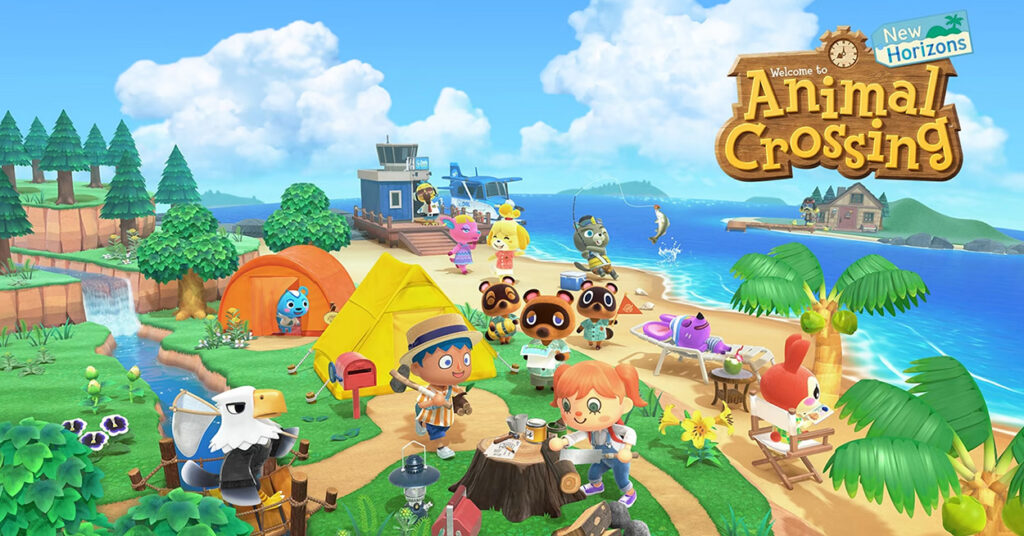 ภาพโลกเสมือจริง ของเกม Animal crossing