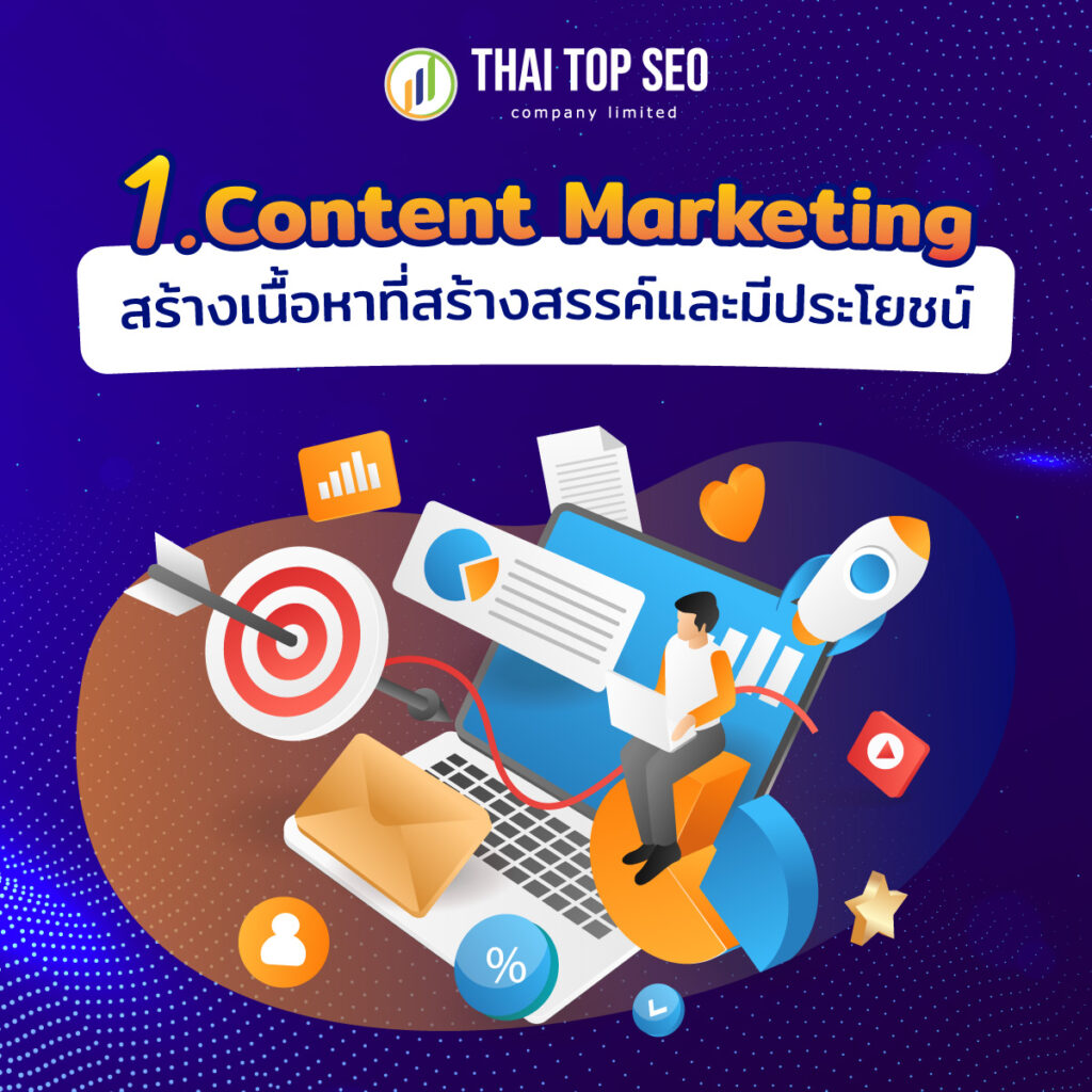 1.Content Marketing สร้างเนื้อหาที่สร้างสรรค์และมีประโยชน์