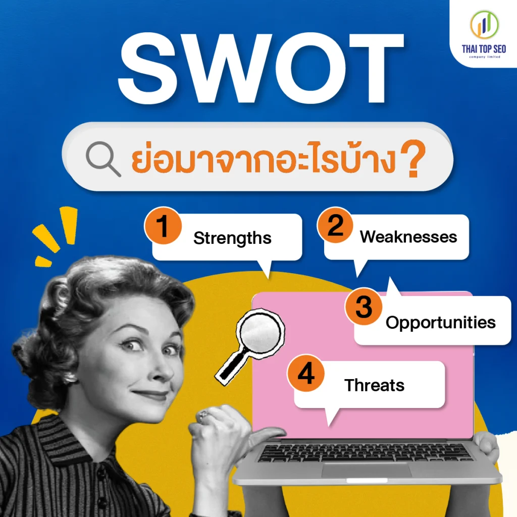 SWOT ย่อมาจากอะไรบ้าง SWOT ย่อมาจากอะไรบ้าง ?