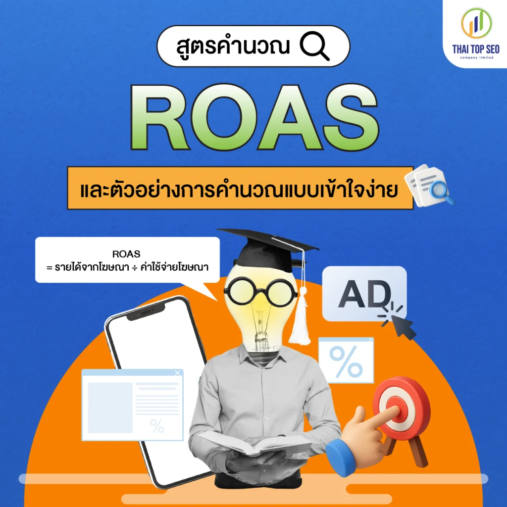 สูตรคำนวณ ROAS และตัวอย่างการคำนวณแบบเข้าใจง่าย สูตรคำนวณ ROAS และตัวอย่างการคำนวณแบบเข้าใจง่าย