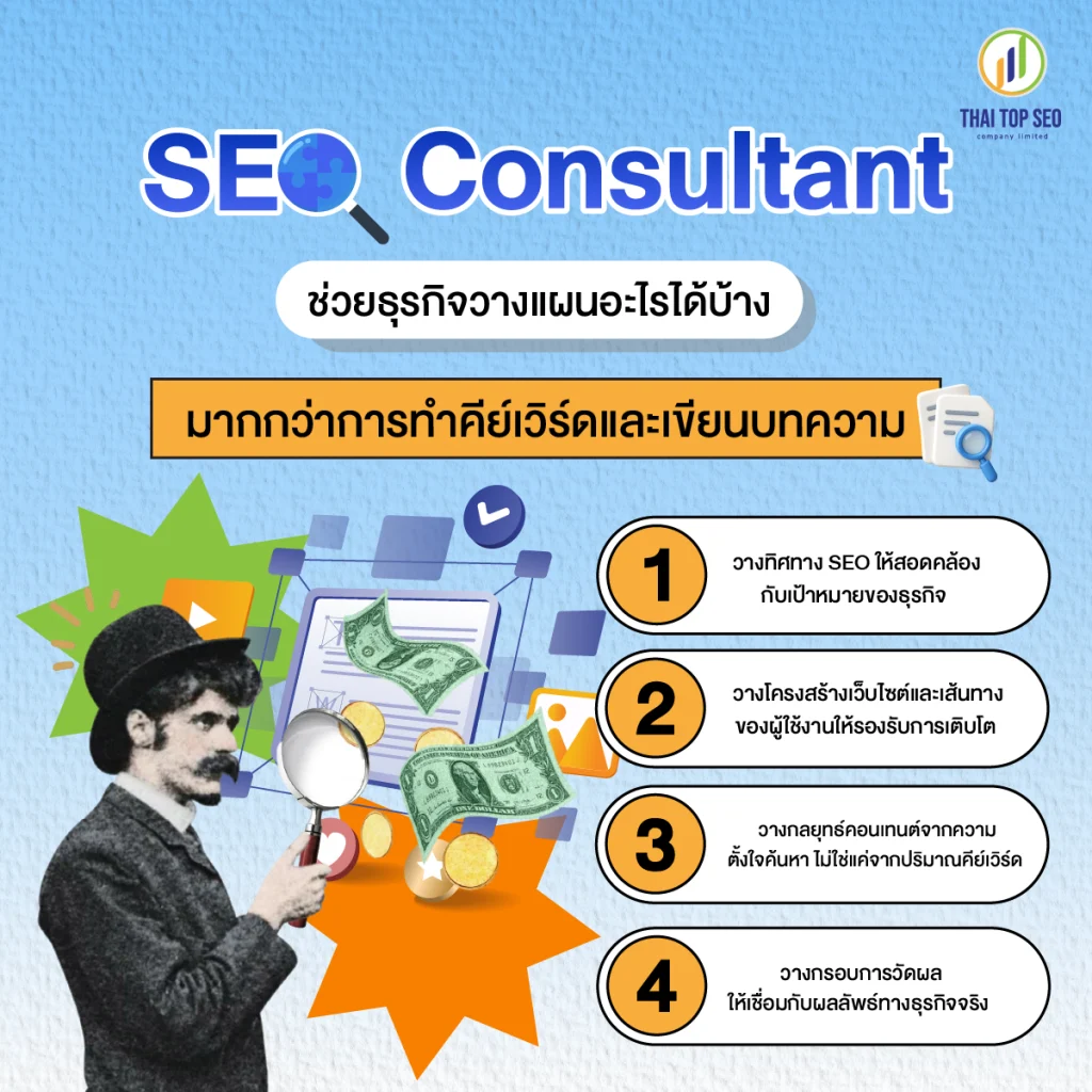SEO Consultant ช่วยธุรกิจวางแผนอะไรได้บ้าง มากกว่าการทำคีย์เวิร์ดและเขียนบทความ SEO Consultant ช่วยธุรกิจวางแผนอะไรได้บ้าง มากกว่าการทำคีย์เวิร์ดและเขียนบทความ